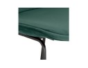 Tabouret snack mi-hauteur BULLY MINI en velours vert et pieds en métal noir