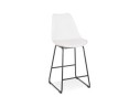 BS04470WHBL 5404028301548 Tabouret snack mi-hauteur CHOKO MINI blanc et pieds en métal noir