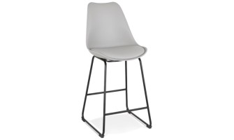 BS04490GRBL 5404028301586 Tabouret snack mi-hauteur CHOKO MINI gris et pieds en métal noir