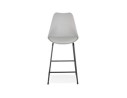 Tabouret snack mi-hauteur CHOKO MINI gris et pieds en métal noir