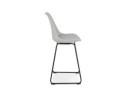 Tabouret snack mi-hauteur CHOKO MINI gris et pieds en métal noir