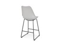 Tabouret snack mi-hauteur CHOKO MINI gris et pieds en métal noir