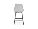 Tabouret snack mi-hauteur CHOKO MINI gris et pieds en métal noir