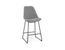 BS05610DIBL 5404028318393 Tabouret snack mi-hauteur BULLY MINI en tissu pied de poule et pieds en métal noir