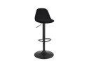 BS06390BLBL 5404028337363 Tabouret réglable FINLEY en velours noir et pied en métal noir
