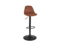 BS06400BRBL 5404028337387 Tabouret réglable CROUPION en microfibre brun et pied en métal noir