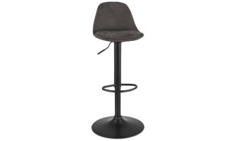 BS06410DGBL 5404028337400 Tabouret réglable CROUPION en microfibre gris foncé et pied en métal noir