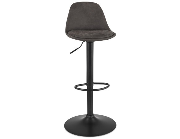 BS06410DGBL 5404028337400 Tabouret réglable CROUPION en microfibre gris foncé et pied en métal noir
