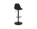 BS06420BLBL 5404028337424 Tabouret réglable WALDO en tissu noir et pied en métal noir