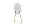 Tabouret snack mi-hauteur GALACTIK MINI en tissu gris clair style scandinave
