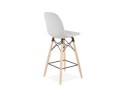 Tabouret snack mi-hauteur GALACTIK MINI en tissu gris clair style scandinave