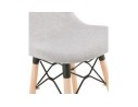 Tabouret snack mi-hauteur GALACTIK MINI en tissu gris clair style scandinave