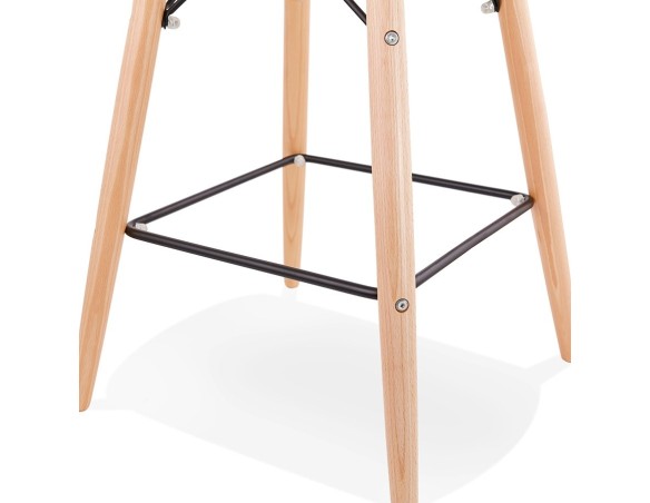 Tabouret snack mi-hauteur GALACTIK MINI en tissu gris clair style scandinave