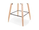 Tabouret snack mi-hauteur GALACTIK MINI en tissu gris clair style scandinave