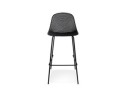 Tabouret de bar perforé LOKI noir intérieur / extérieur