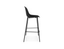 Tabouret de bar perforé LOKI noir intérieur / extérieur