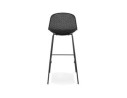 Tabouret de bar perforé LOKI noir intérieur / extérieur