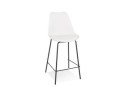 BS05020WHBL 5404028307588 Tabouret snack mi-hauteur LEMON MINI blanc avec pied en métal noir