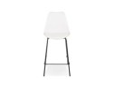 Tabouret snack mi-hauteur LEMON MINI blanc avec pied en métal noir