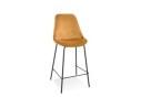 BS05660MUBL 5404028318492 Tabouret snack mi-hauteur SPARK MINI en velours moutarde et pieds en métal noir