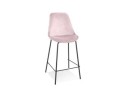 BS05680PIBL 5404028318539 Tabouret snack mi-hauteur SPARK MINI en velours rose et pieds en métal noir