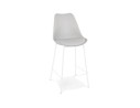 BS05900GRWH 5404028331644 Tabouret snack mi-hauteur LEMON MINI gris avec pied en métal blanc