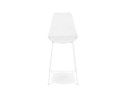 Tabouret snack mi-hauteur LEMON MINI blanc avec pied en métal blanc