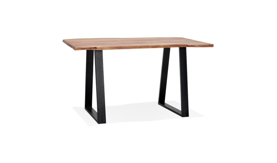 BT00970NABL 5404028304549 Table de bar haute RAFA en bois massif et métal - 160x90 cm
