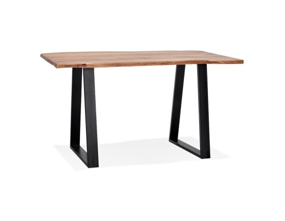 BT00970NABL 5404028304549 Table de bar haute RAFA en bois massif et métal - 160x90 cm