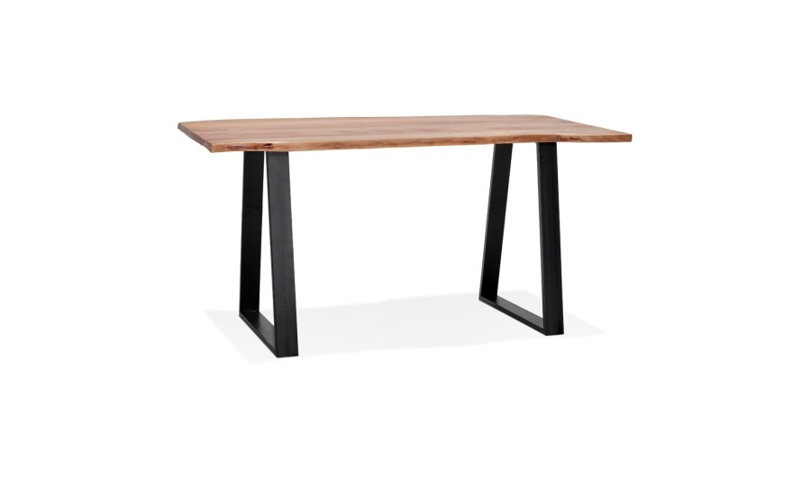 BT00980NABL 5404028304563 Table de bar haute RAFA en bois massif et métal - 200x95 cm