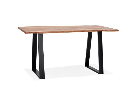 BT00980NABL 5404028304563 Table de bar haute RAFA en bois massif et métal - 200x95 cm