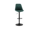 BS04620GEBL 5404028301845 Tabouret réglable MIKE en velours vert et pied noir