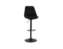BS04640BLBL 5404028301883 Tabouret réglable MIKE en velours noir et pied noir
