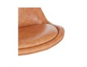 Tabouret réglable RODEO en matière synthétique brune et pied noir