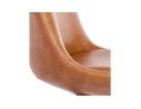 Tabouret réglable RODEO en matière synthétique brune et pied noir