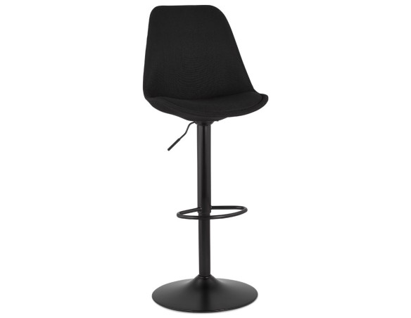 BS04690BLBL 5404028301982 Tabouret réglable CAMPUS en tissu noir et pied noir