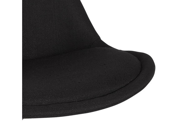 Tabouret réglable CAMPUS en tissu noir et pied noir