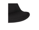 Tabouret réglable CAMPUS en tissu noir et pied noir