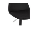 Tabouret réglable CAMPUS en tissu noir et pied noir