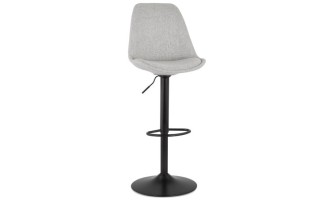 BS04700GRBL 5404028302002 Tabouret réglable CAMPUS en tissu gris et pied noir