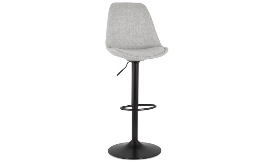 BS04700GRBL 5404028302002 Tabouret réglable CAMPUS en tissu gris et pied noir