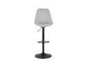 Tabouret réglable CAMPUS en tissu gris et pied noir