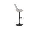 Tabouret réglable CAMPUS en tissu gris et pied noir