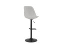 Tabouret réglable CAMPUS en tissu gris et pied noir