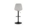 Tabouret réglable CAMPUS en tissu gris et pied noir