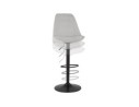 Tabouret réglable CAMPUS en tissu gris et pied noir
