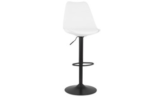 BS04710WHBL 5404028302026 Tabouret réglable TUTO blanc et pied noir