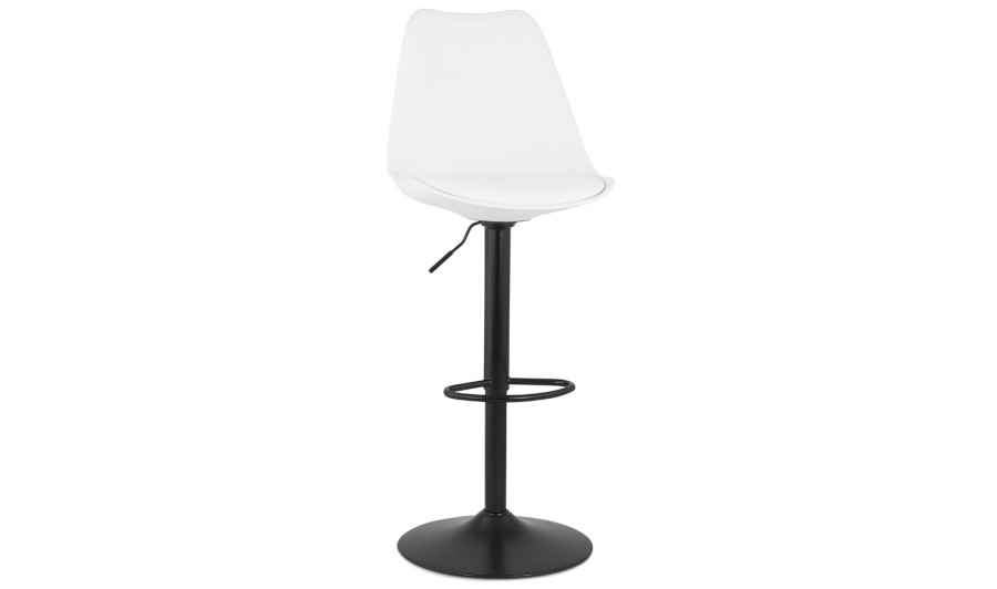 BS04710WHBL 5404028302026 Tabouret réglable TUTO blanc et pied noir
