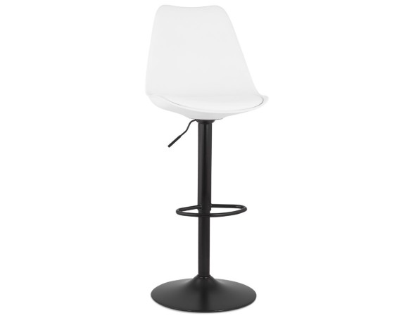BS04710WHBL 5404028302026 Tabouret réglable TUTO blanc et pied noir