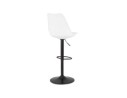 Tabouret réglable TUTO blanc et pied noir